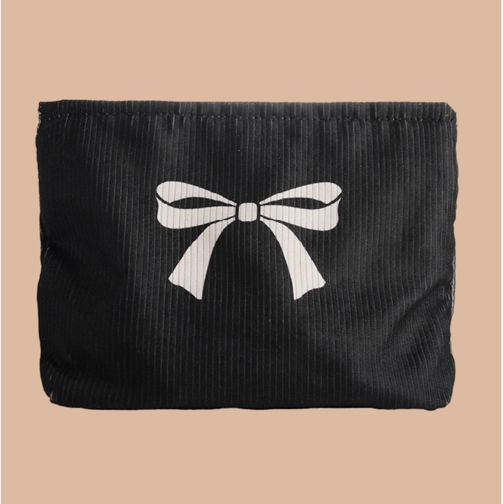 Bowknot Pattern Makeup Cosmetic Clutch Bag