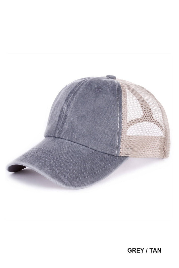 Vintage Washed Cotton Mesh Cap