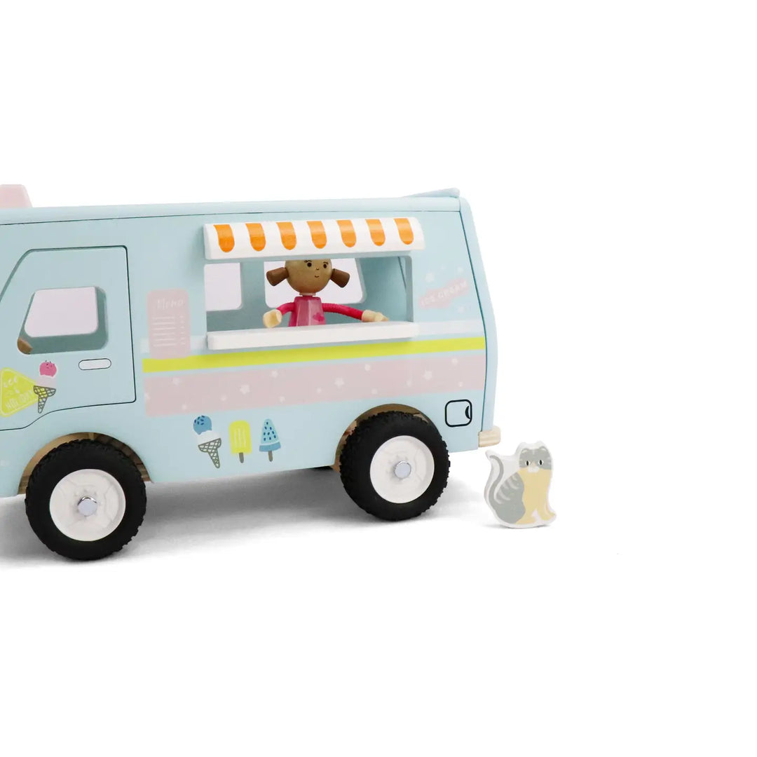 L&F Wooden Ice Cream Van, 3-Piece Set