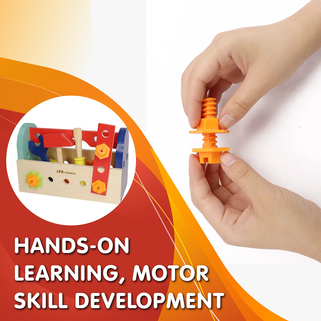 My First Tool Box’ Kit of 28 Wooden Pieces