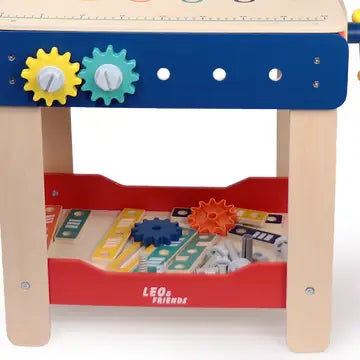 Leo & Friends Master Workbench, Adjustable Wooden Tool Bench