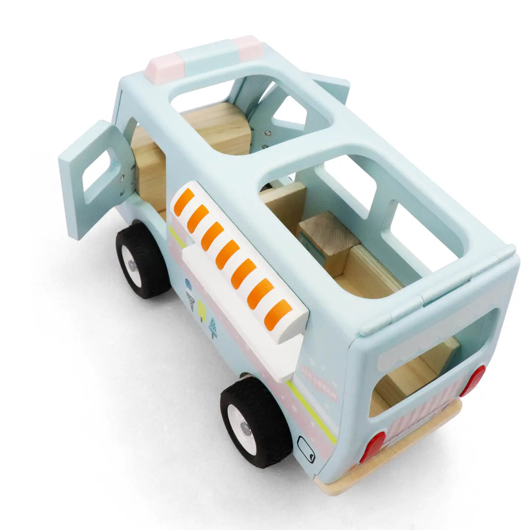 L&F Wooden Ice Cream Van, 3-Piece Set