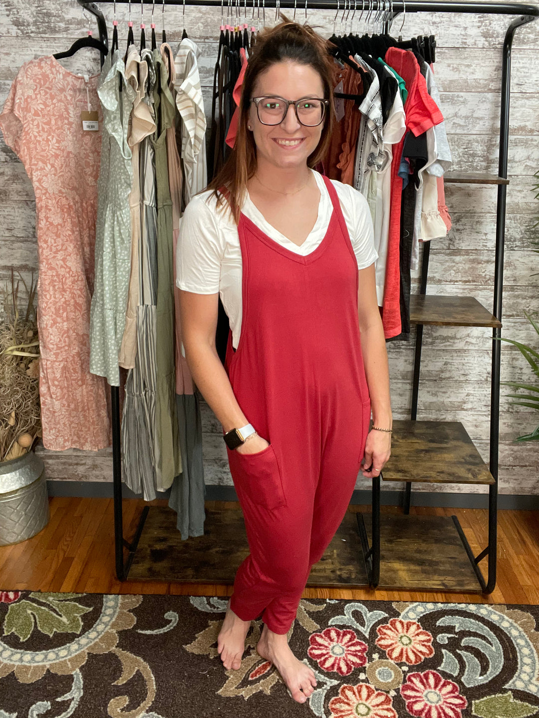 Sleeveless Jumpsuit with Pockets