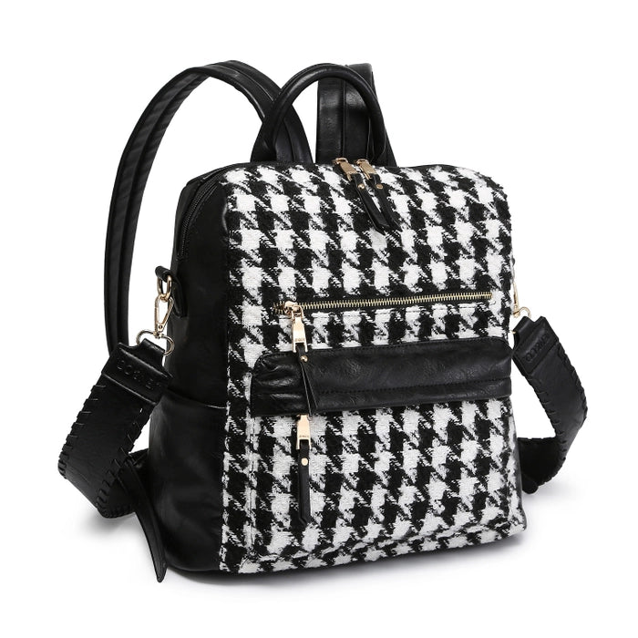 Amelia Houndstooth Backpack