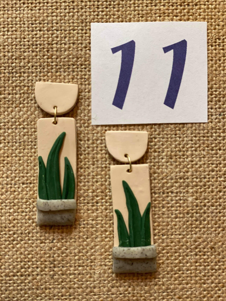 Handmade Clay Dangle Earrings