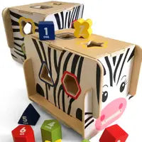 Wooden Shape Sorter Zebra