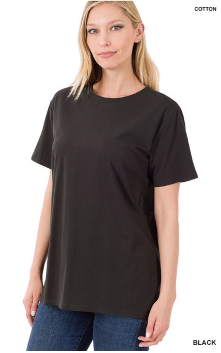 Cotton Short Sleeve Basic Tee