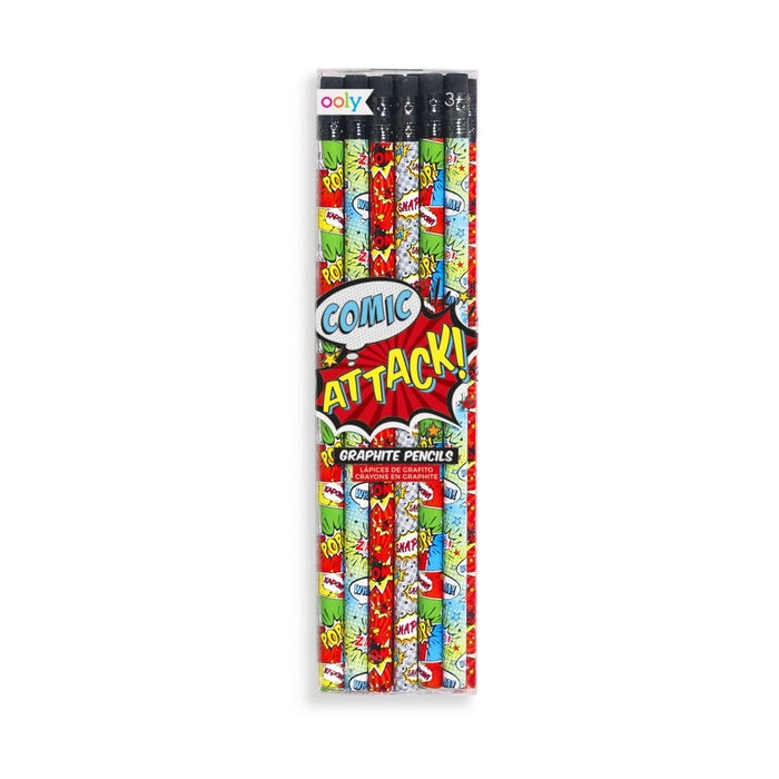 Comic Attack Pencils-Set of 12