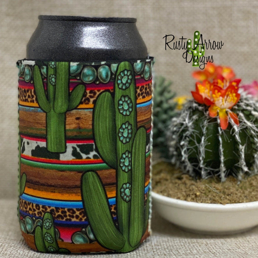 Western Serape Cactus Koozie