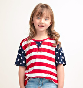 Stars & Stripes Round Neck Top