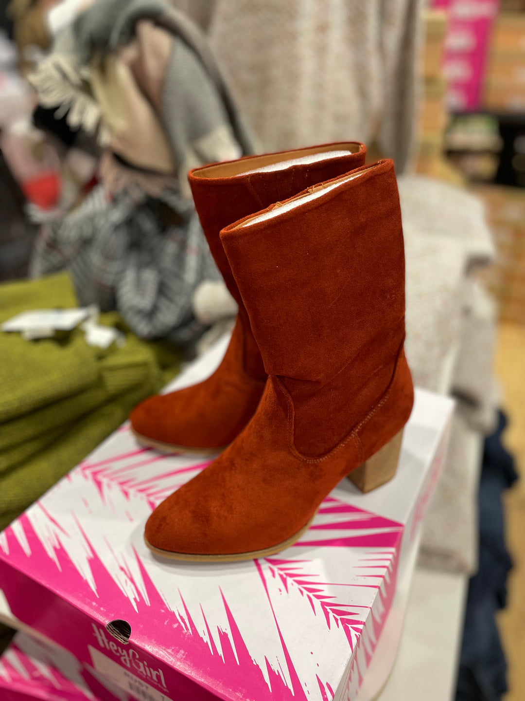 Corkys Rust Slip On Midi Booties