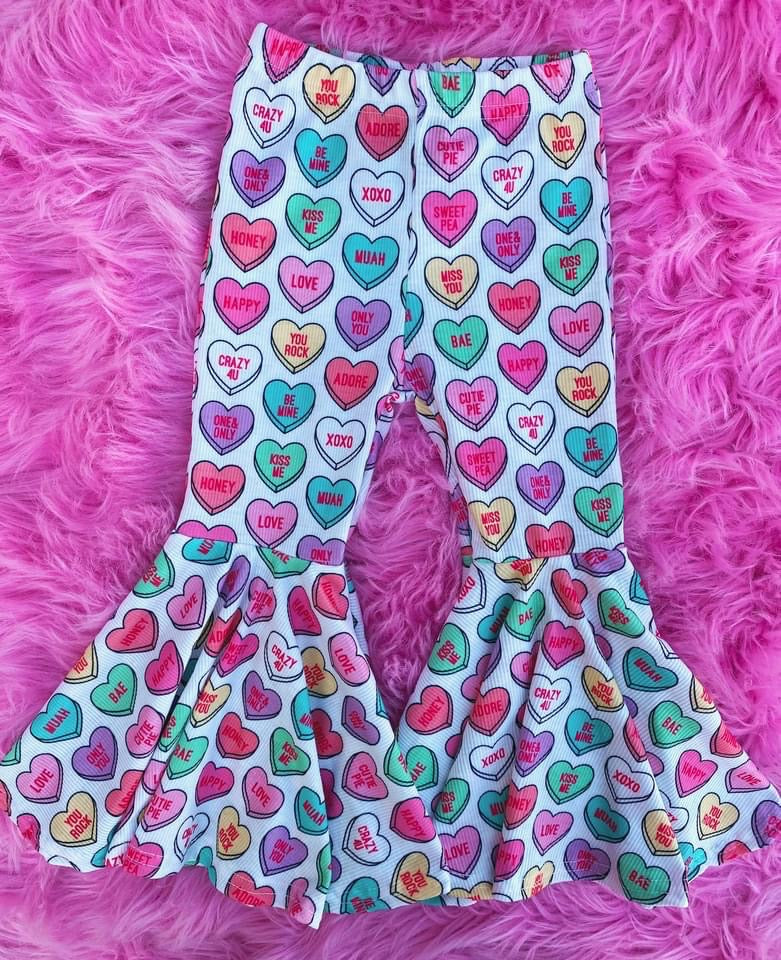 Candy Heart Bell Bottoms