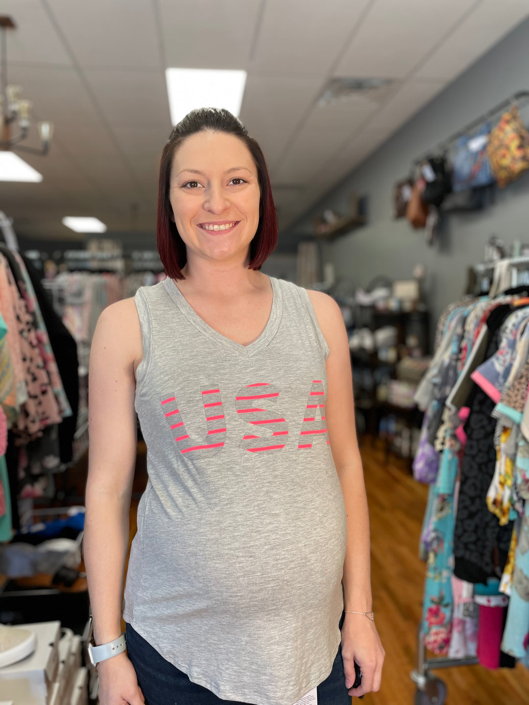 Stripe Me USA Tank