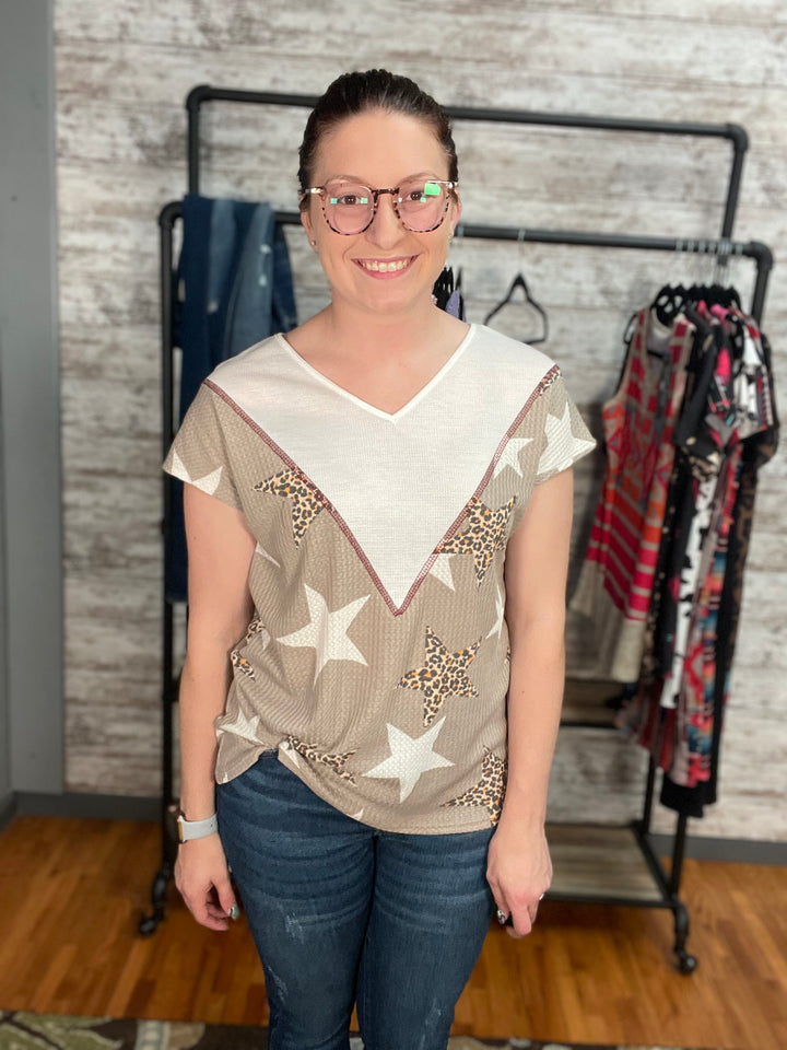 Heimish Star Chevron Top