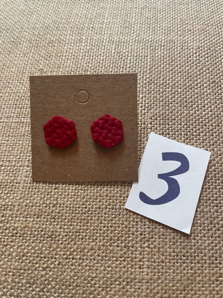 Handmade Clay Stud Earrings