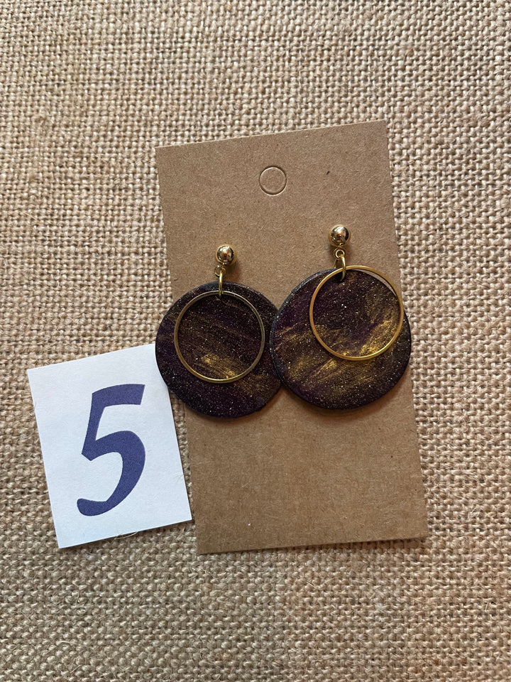 Handmade Clay Dangle Earrings