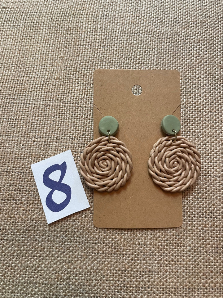 Handmade Clay Dangle Earrings