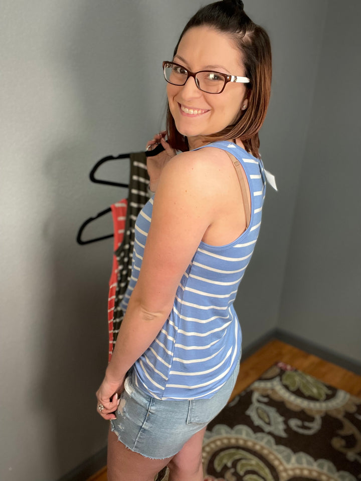 Striped Sleeveless Zenana Top